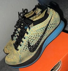 Nike Flyknit Racer Shoes Womens Size 6.5/5 Running Sneakers Knit Pre Owned - Picture 1 of 5