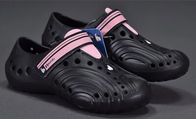 NUEVO CON ETIQUETAS SANDALIAS ZUECOS HOUNDS BY DAWGS “ULTRALITES PARA MUJER”, NEGRO/ROSA SUAVE TALLA 5/6 Foto 1 de 4