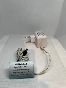 EU-Netzteil 230V AC 9V DC 100 mA AD-35-0910 - Bild 1 von 1