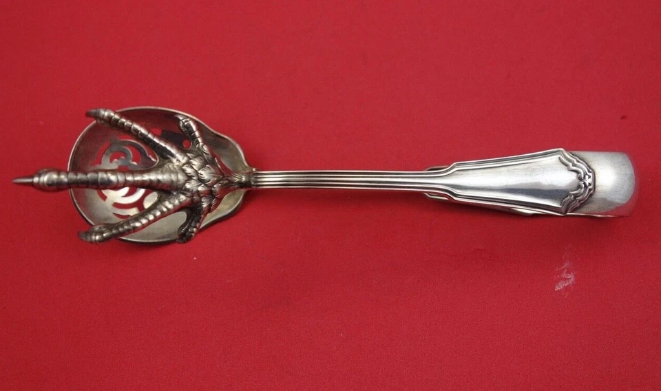 Jacobean by Reed & Barton Sterling Silver Ice Tong w/ realistic claw 7" - Image 1 of 2