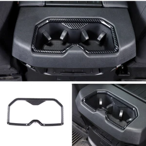FOR Toyota Tundra 2022 2023 Carbon fiber Rear Water Cup Holder Trim 1pcs - Picture 1 of 8