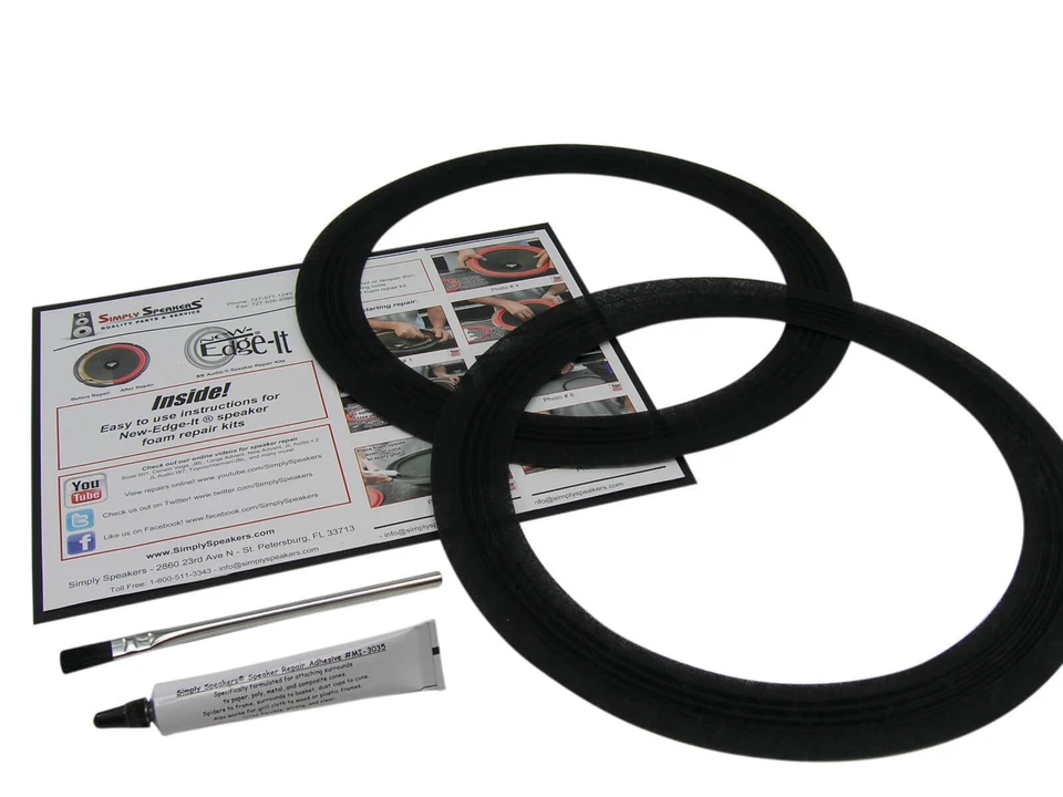 Kit de reparación de cono de altavoz JBL 2212 2213 2213H 123A 123A-3 12" borde de tela Foto 1 de 4