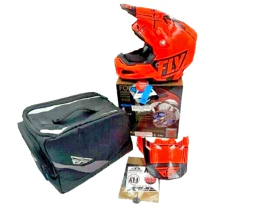 Fly Racing Formula Carbon Vector Cold Weather Helmet Neon Orange Size Small - Image 1 of 4