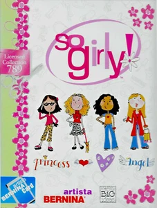 SO GIRLY! #789 Embroidery Card for Bernina Artista 165 170 180 200 700 Deco 300 - Picture 1 of 12