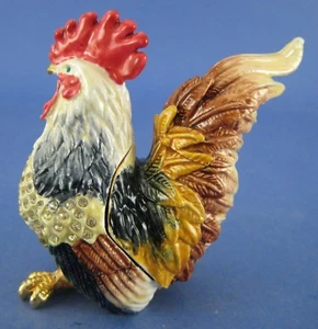 Impulse Rooster Jeweled Trinket Box Enamel Crystals - Picture 1 of 2