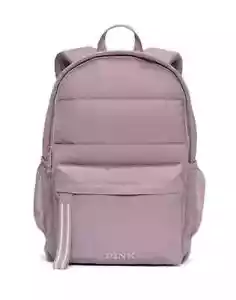 Victoria's Secret Pink Backpack Quilted Puffer Solid Violet Ashes - Picture 1 of 2