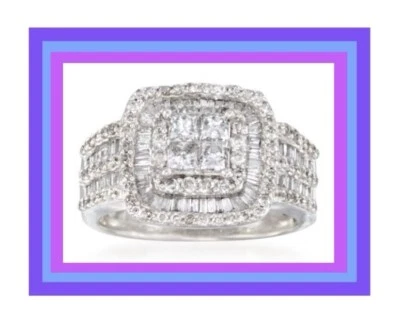 Anillo de cóctel Ross-Simons 1,50 quilates dos diamantes naturales (usado 5 X) oro 14k 8 gramos Foto 1 de 4