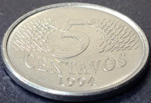 1994 Brazil 5 Centavos KM# 632 US SELLER COMBINED SHIPPING REFUND - Picture 1 of 2