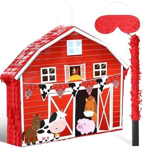 farm pinata bundle fiesta pinata set includes barnyard pinata bat stick and bli - Picture 1 of 1