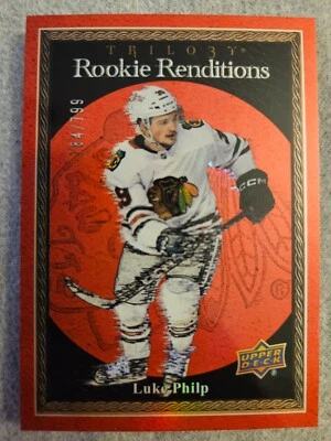 2023-24 Upper Deck Trilogy Rookie Renditions Luke Philp Numbered 784/799 Red - Image 1 of 2