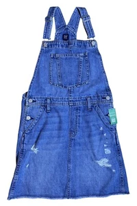 Gap Kids Girls Overalls Jean Skirt Dress Blue Denim Size XL 14/16 NWT - Picture 1 of 7