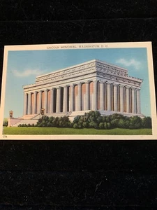 POSTCARD LINCOLN MEMORIAL WASHINGTON DC USA CAPITOL SOUVENIR - Picture 1 of 8