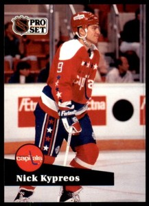 1991-92 Pro Set French Nick Kypreos Washington Capitals #513
