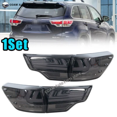 Set For Toyota Highlander Kluger 2014 2015-2019 Smoked LED TailLight - Image 1 of 4