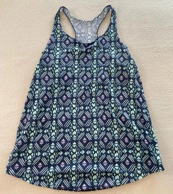 Prendas para dormir Xhilaration Top para mujer extra pequeñas azul patrón geométrico espalda deportiva Foto 1 de 4