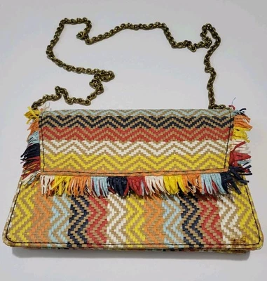 Сумка-клатч J CREW Raffia Envelope Rainbow - Изображение 1 из 4