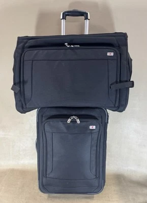 Victorinox Mobilizer Black Set 20” Wheeled Carry On Suitcase & 22” Garment Bag - Image 1 of 4