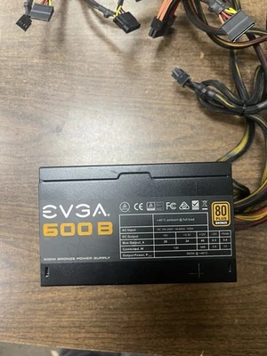 EVGA 600B 600W 80 Plus Bronze Power Supply Unit - Image 1 of 4