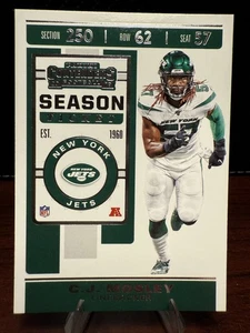 C.J. Mosley Season Ticket-2019 Panini Contenders #14 New York Jets NFL - Picture 1 of 2