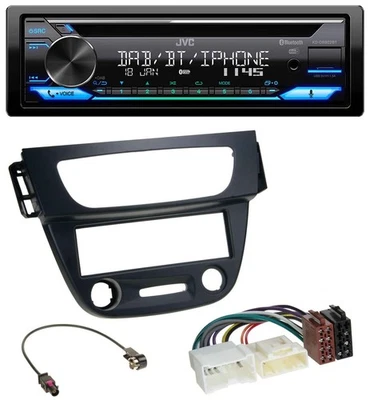 JVC Bluetooth MP3 USB DAB CD Autoradio für Renault Megane 3 09-14 schwarz - Bild 1 von 4