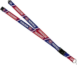 Montreal Canadiens Lanyard Keychain Safety Breakaway Double Sided - Picture 1 of 7