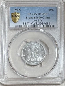 French Indo-China 1945 10 Centimes PCGS MS65 - Picture 1 of 4