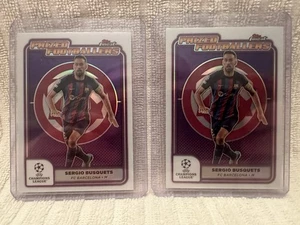 Sergio Busquets (x2) Prized Footballers Insert 2024-25 Topps Finest UEFA Barca - Picture 1 of 3