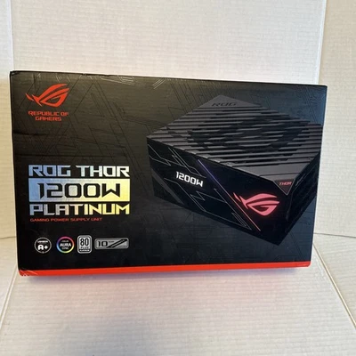 ASUS PSU Rog-Thor-1200P Platinum Certified 1200W Fully-Mod ATX Power Supply USED - Image 1 of 4