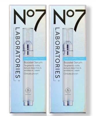 2x No7 Laboratories Line Correcting Booster Serum 15ml X 2- Brand New Boxed - Image 1 of 4