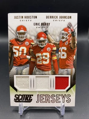 2015 Score Jerseys Eric Berry Justin Houston Derrick Johnson Game Worn KC Chiefs - Image 1 of 3