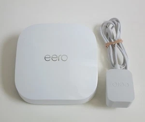 eero Pro 6E Tri-Band Mesh Wi-Fi Router S010001 White, w/ Adapter Tested & Reset - Picture 1 of 5