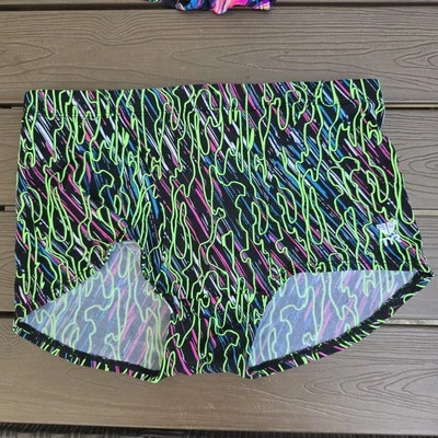 TYR Durafast Men Squiggles Black/multi Allover Swim Suit Trunks Sz 30 New No Tag - Image 1 of 4