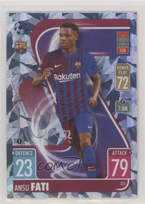2021-22 Topps Match Attax UCL Crystal Ansu Fati #222 - Image 1 of 2