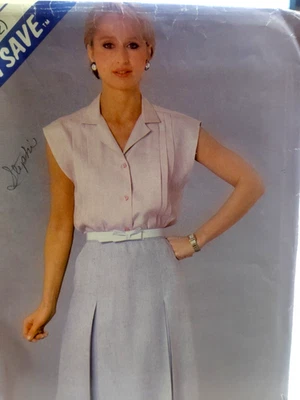 McCall's Stitch N Save 8601 Shirt Blouse Skirt Sewing Pattern Ladies 8 10 12 UC - Image 1 of 4