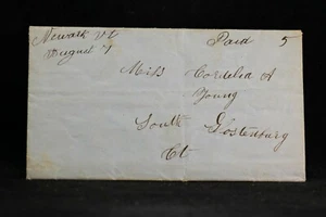 Vermont: Newark 1850 Stampless Cover to South Glastonbury, Ct, DPO Caledonia Co - Picture 1 of 4