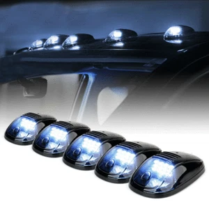 5 Stück Smoked Cab Dach Markierung Laufen Weiß LED Lichter für Pickup Truck SUV 4x4 - Bild 1 von 9