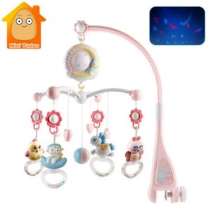 Baby Musical Crib Mobile w/Timing Music Box Infant Bed Bell Crib Activity Toys - Picture 1 of 25