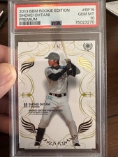 2013 Shohei Ohtani RC - BBM Rookie Edition Premium #RP19 Gold Foil PSA 10 POP 47