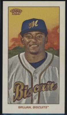 Vidal Brujan - Sweet Caporal Back - 2020 Topps 206 Wave 3 - Rays - Biscuits - Image 1 of 2