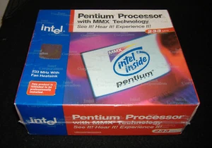 INTEL PENTIUM 233MHZ MMX SOCKET 7 CPU 66MHZ FSB NEW SEALED IN RETAIL BOX - Picture 1 of 12