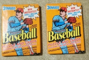 1990 Donruss Baseball  Yastrzemski Puzzle & Cards Two Unopened Wax Packs Yaz