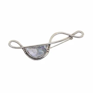 Antiguo prendedor romano de vidrio multicolor de plata de ley hecho a mano - Imagen 1 de 2