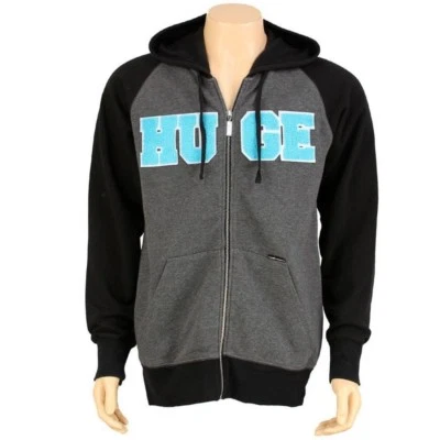 $88.99 The Hundreds Solano Zip Up Hoody (charcoal black / black) T11F202019BLK - Image 1 of 4