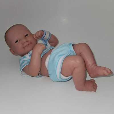 Berenguer Newborn Baby Girl Doll Realistic Lifelike 12" Long Toy Blue Clothes - Image 1 of 4
