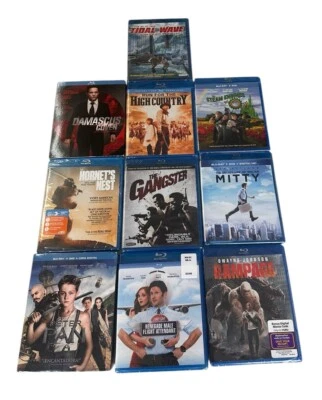 Blu-ray Lot Of 10 Assorted Sealed Movies The Gangster Rampage Tidal Wave Mitty - Image 1 of 3