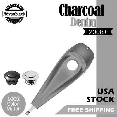 Charcoal Denim Tank Dash Console Fits 2008+ Harley Touring Street Electra Ultra Foto 1 de 4