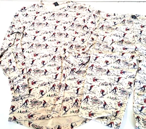 Vtg Lands End Pajama Set Youth M 10-12 Pants Long Sleeve Shirt PJs Classic - Picture 1 of 9