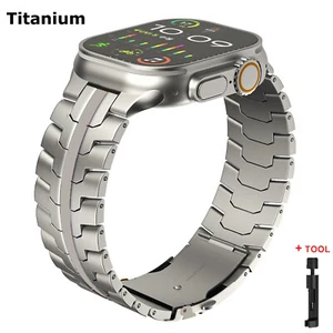 Bracelet en titane pour Apple Watch Ultra 2 & Ultra 1 - 49 mm bracelet en métal titane - Photo 1 sur 5