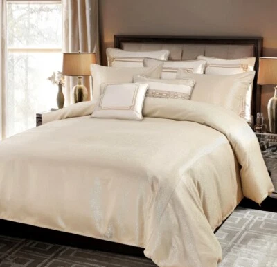 HiEnd Accents Super Queen Gold Marilyn Modern Bubble 3 Piece Duvet Cover Set, - Image 1 of 4