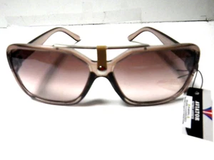 Classic Brown Tint Mens Shades Retro Aviator Gold Alloy Frame Sunglasses New - Picture 1 of 6